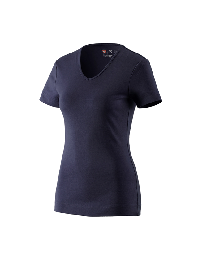 e.s. T-Shirt cotton V-Neck, Damen