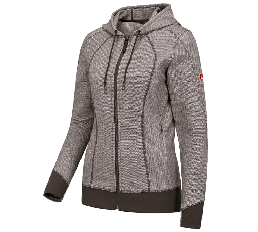 e.s. Funktions Kapuzenjacke herringbone, Damen