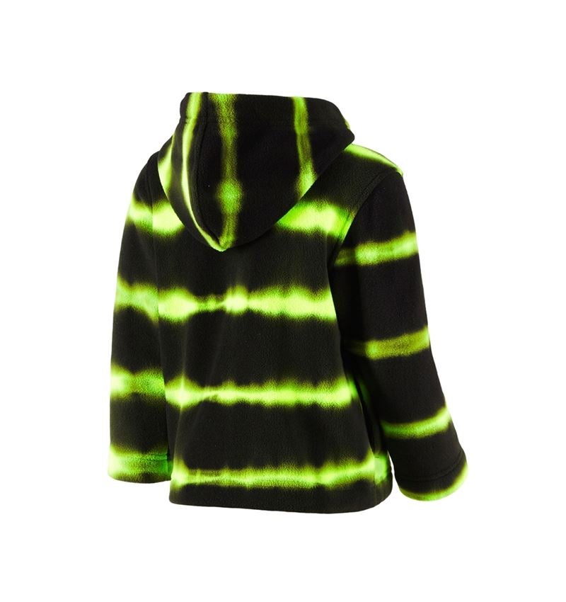 Kapuzenfleecejacke tie-dye e.s.motion ten, Kinder