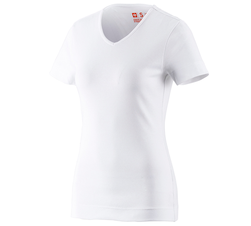 e.s. T-Shirt cotton V-Neck, Damen