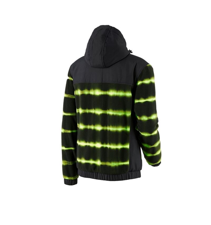Hybrid Kapuzenfleecejacke tie-dye e.s.motion ten