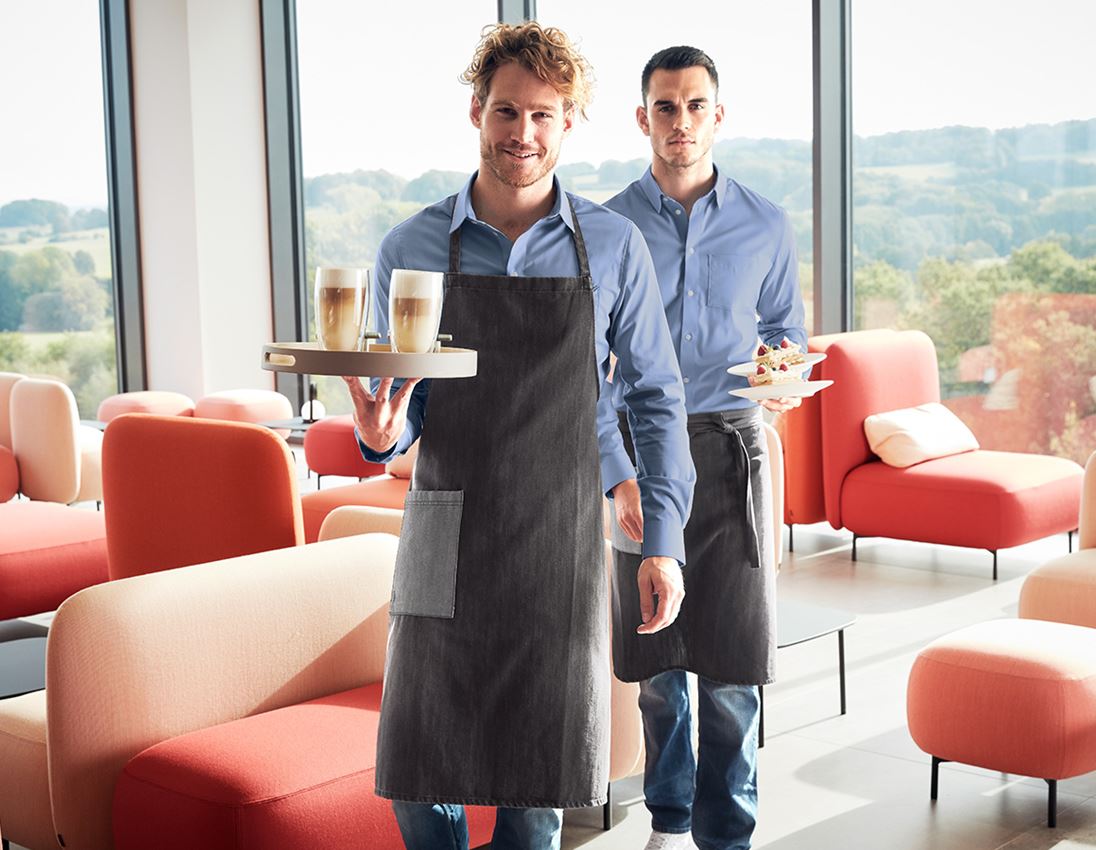 e.s. Latzschürze denim lang