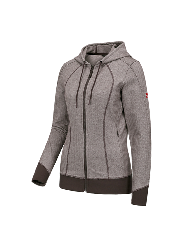 e.s. Funktions Kapuzenjacke herringbone, Damen