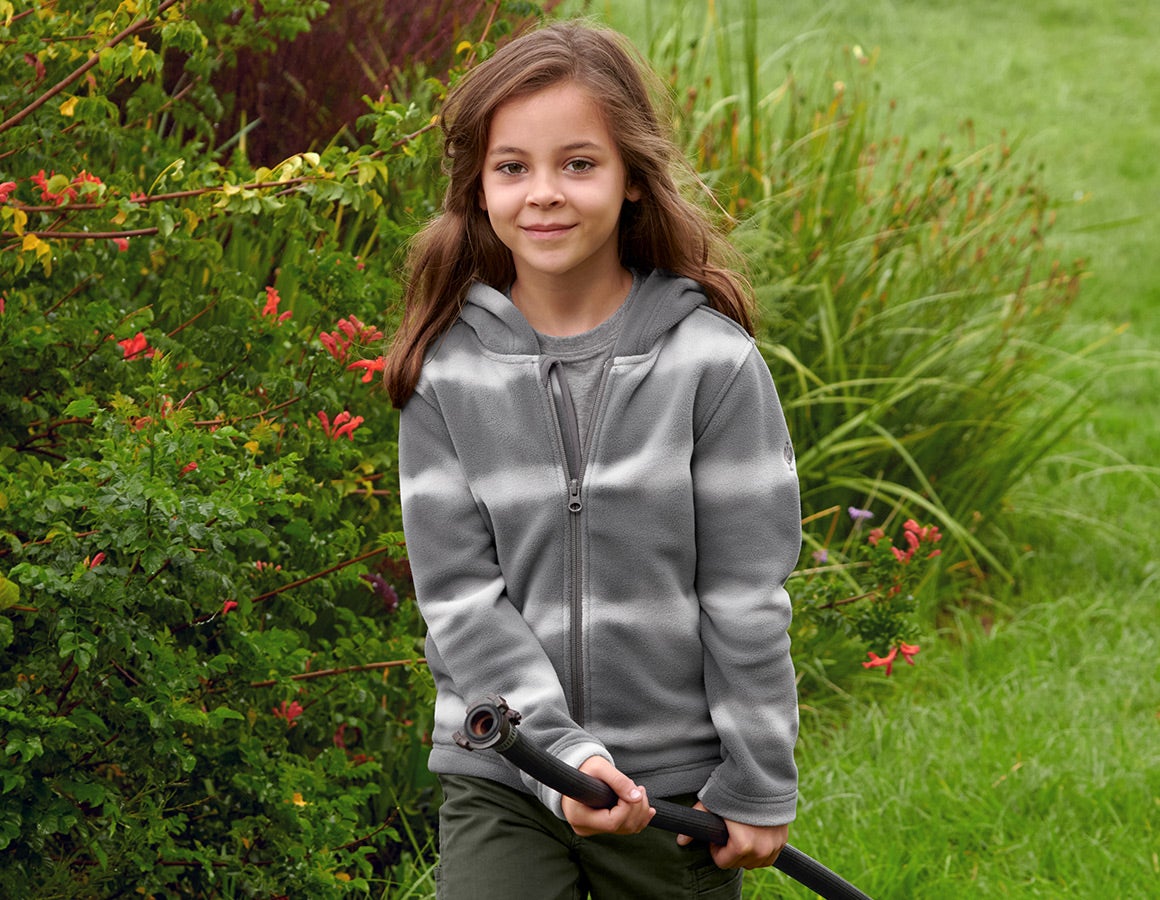 Kapuzenfleecejacke tie-dye e.s.motion ten, Kinder