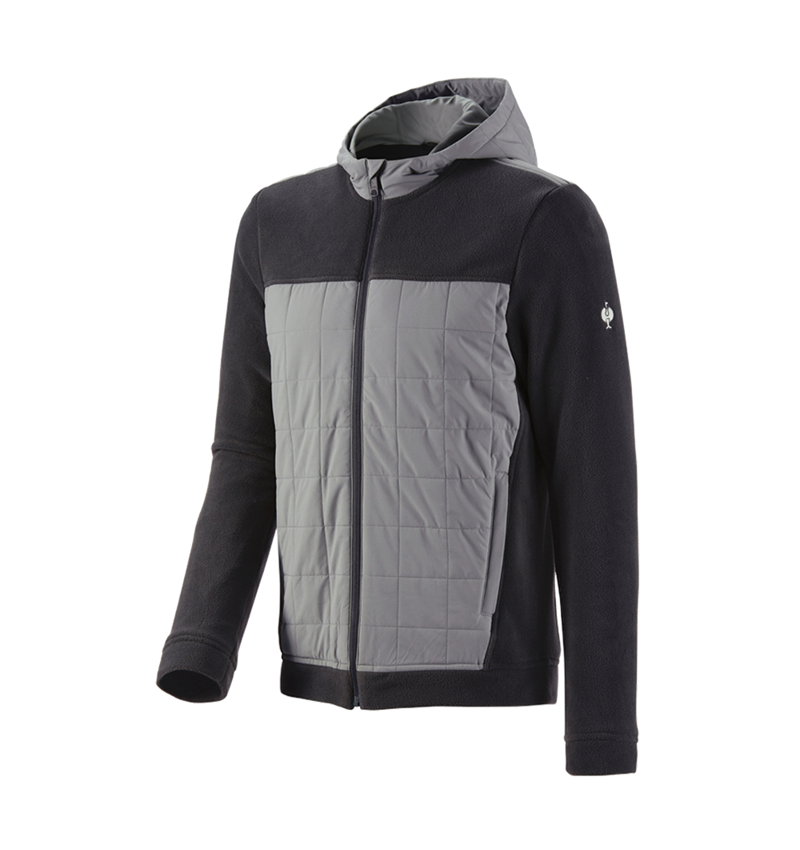 Hybrid Kapuzenfleecejacke e.s.concrete