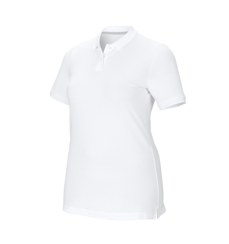 e.s. Piqué-Polo cotton stretch, Damen, plus fit