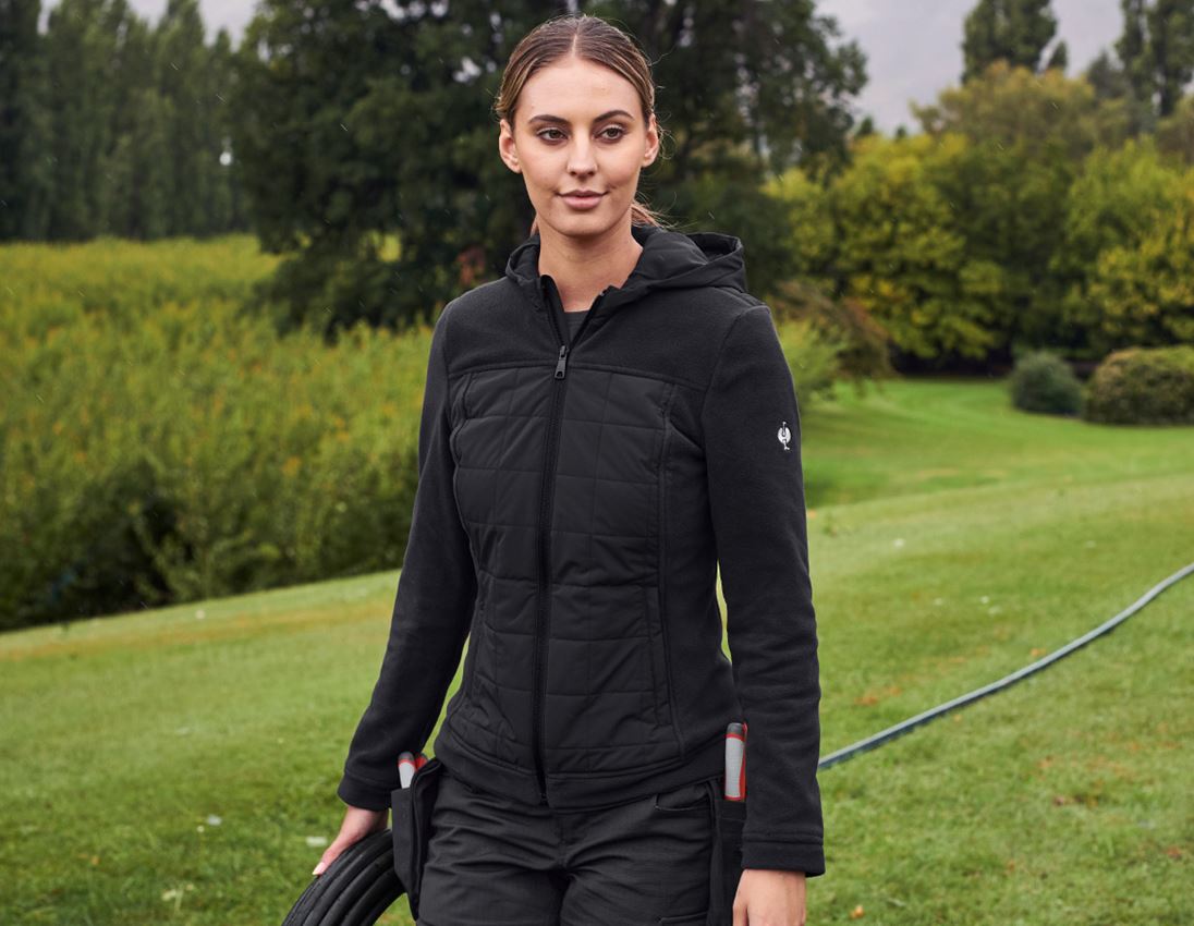 Hybrid Kapuzenfleecejacke e.s.concrete, Damen