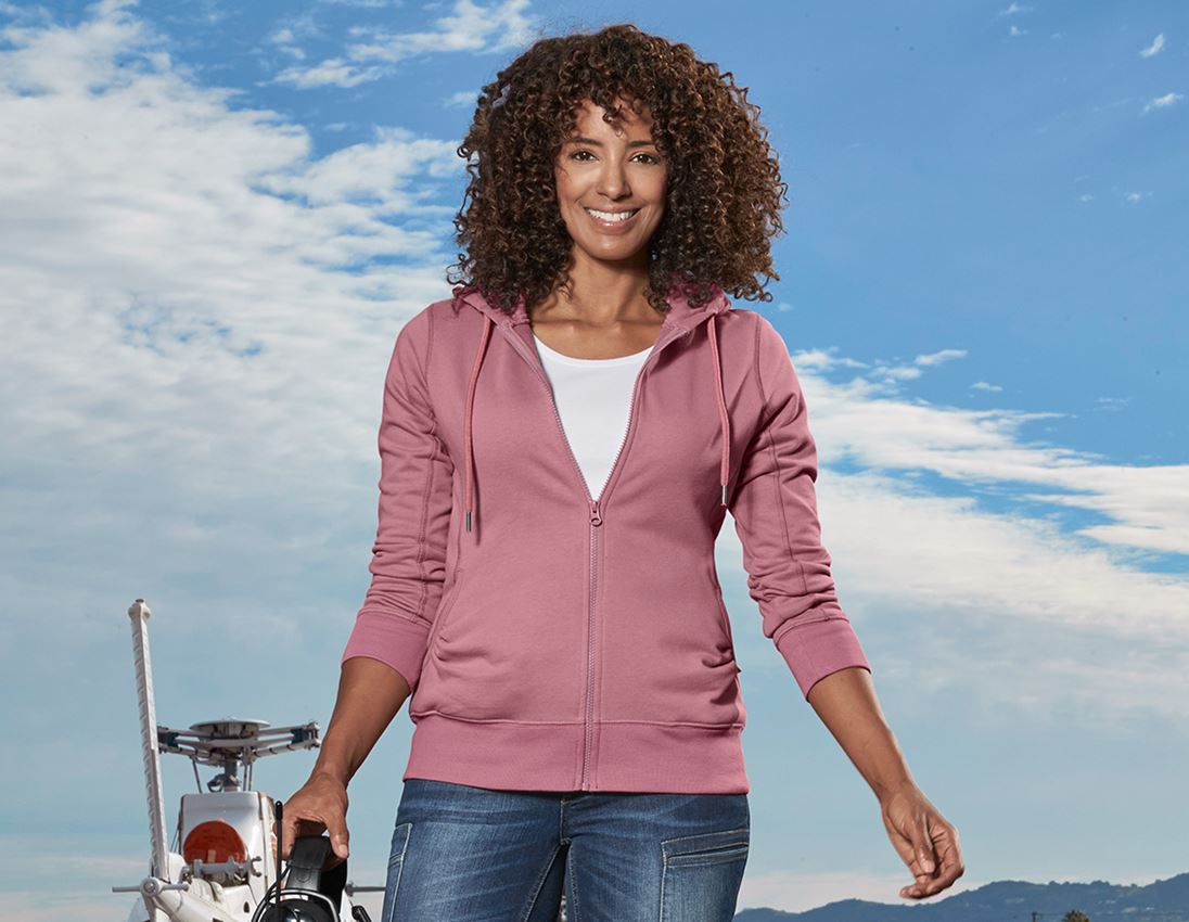 e.s. Hoody-Sweatjacke poly cotton, Damen
