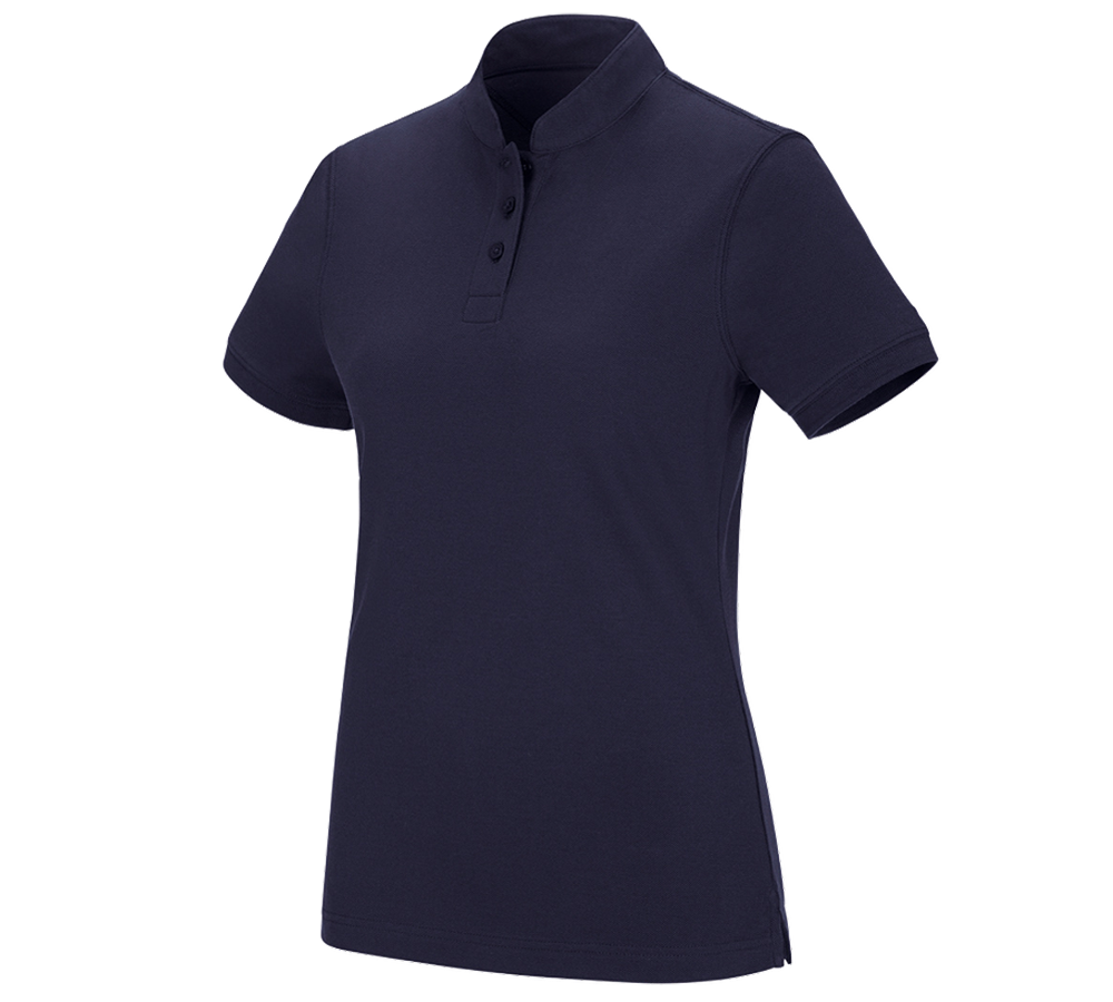 e.s. Polo-Shirt cotton Mandarin, Damen