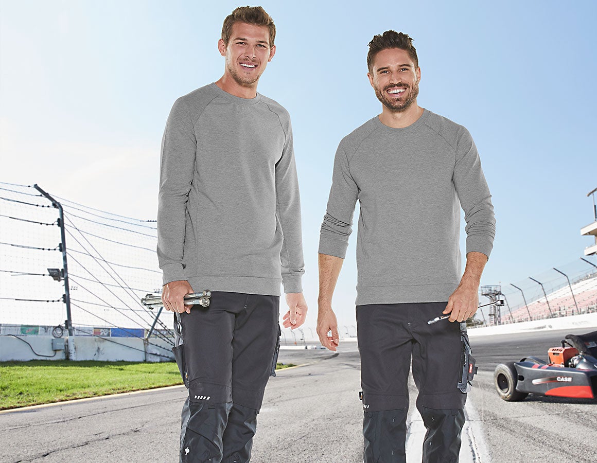 e.s. Sweatshirt cotton stretch, long fit