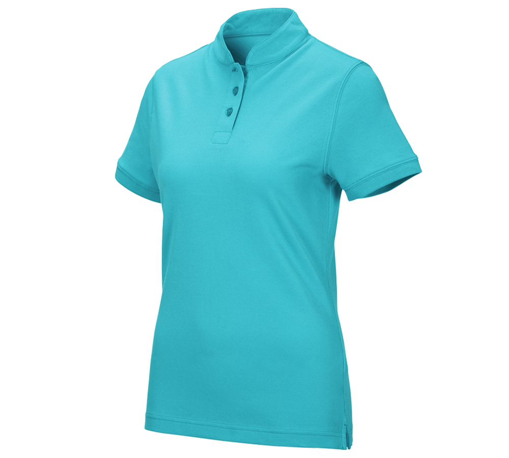 e.s. Polo-Shirt cotton Mandarin, Damen
