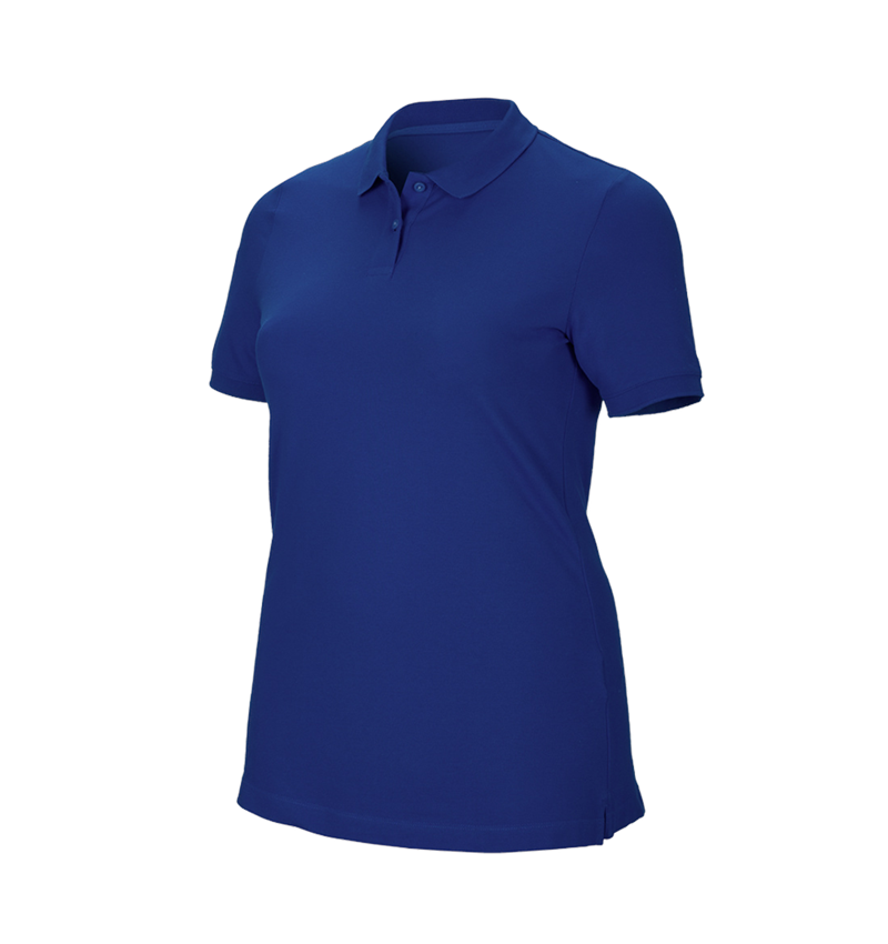 e.s. Piqué-Polo cotton stretch, Damen, plus fit
