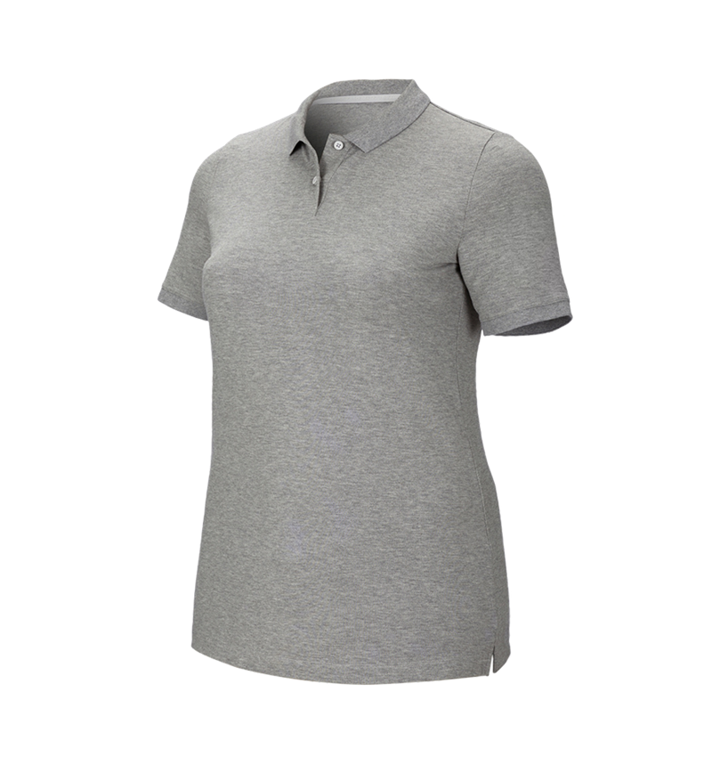 e.s. Piqué-Polo cotton stretch, Damen, plus fit