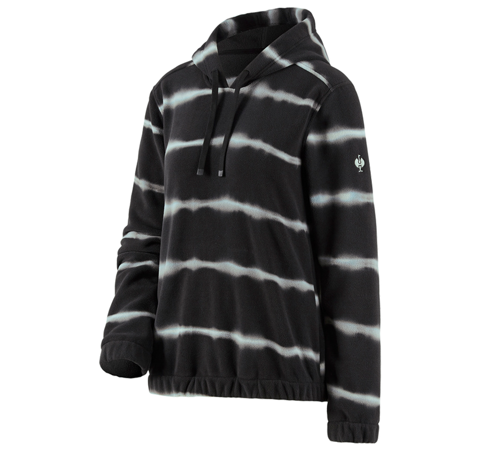Fleece Hoody tie-dye e.s.motion ten, Damen
