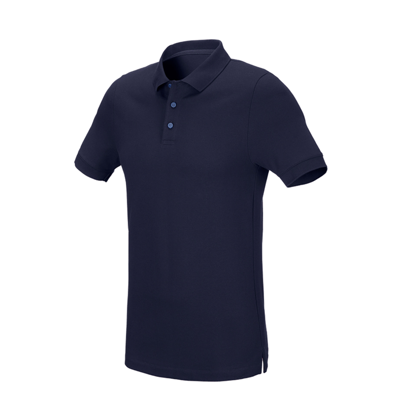 e.s. Piqué-Polo cotton stretch, slim fit
