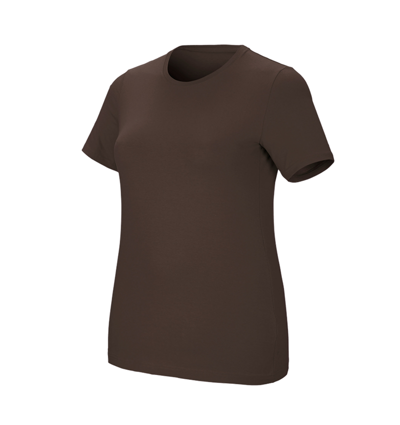 e.s. T-Shirt cotton stretch, Damen, plus fit