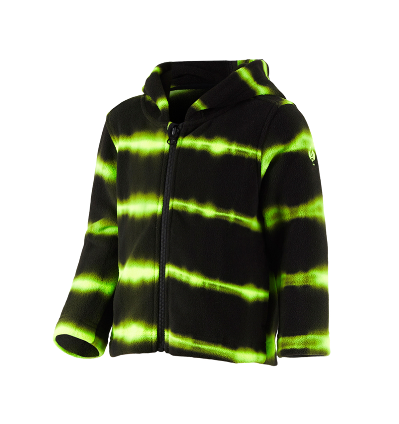 Kapuzenfleecejacke tie-dye e.s.motion ten, Kinder