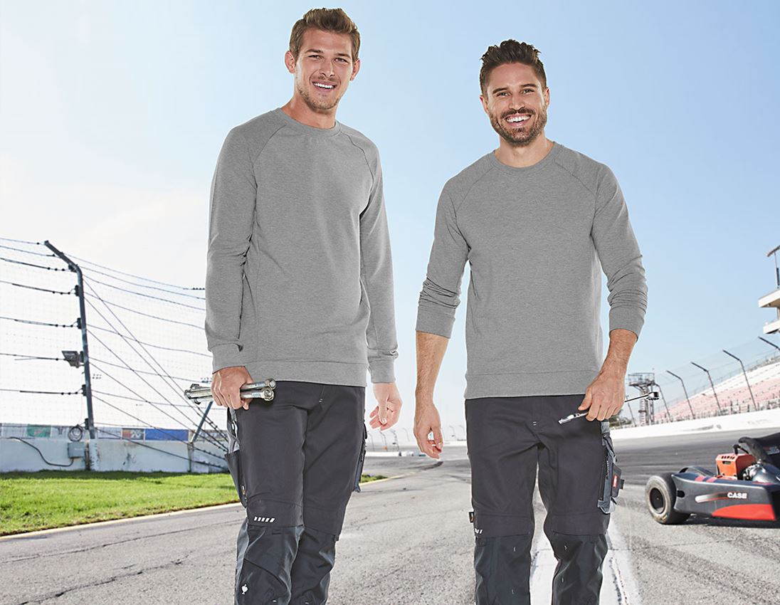 e.s. Sweatshirt cotton stretch, long fit