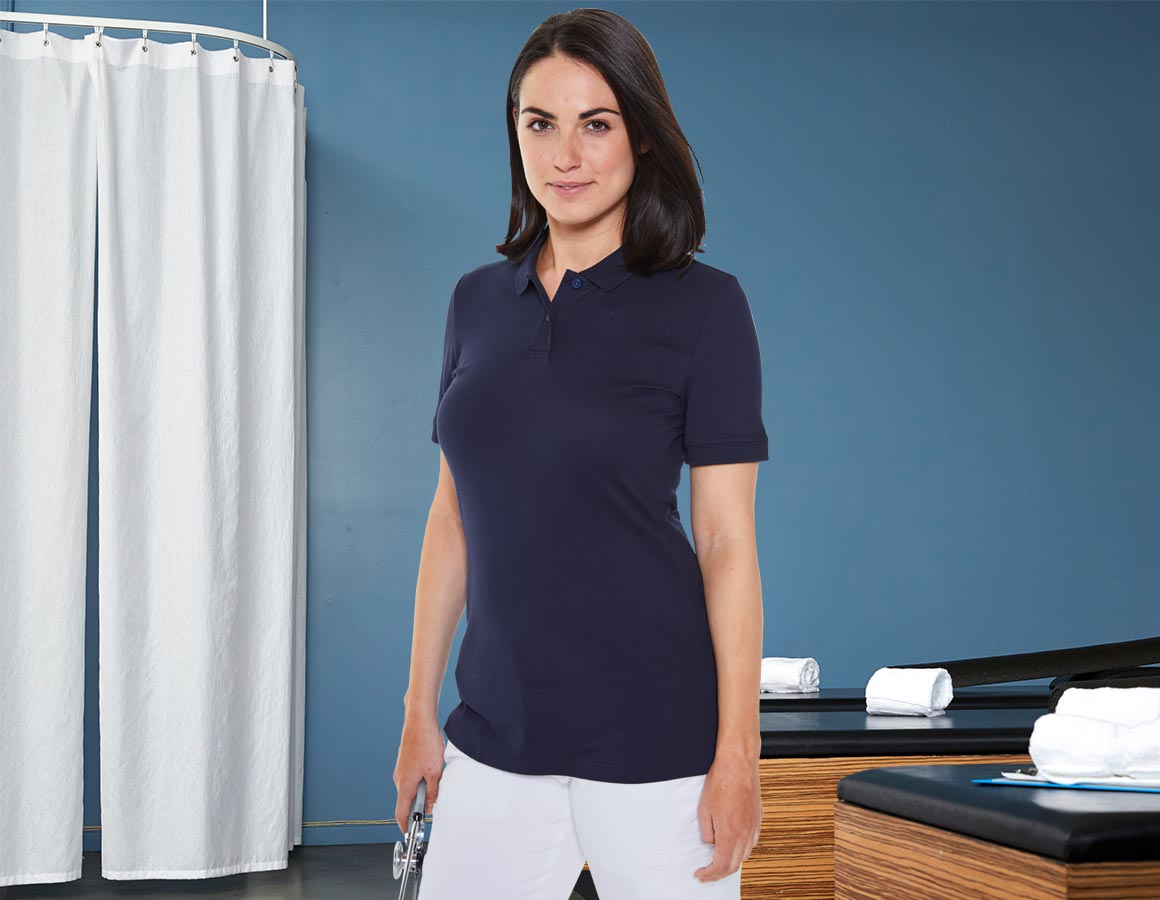 e.s. Piqué-Polo cotton stretch, Damen