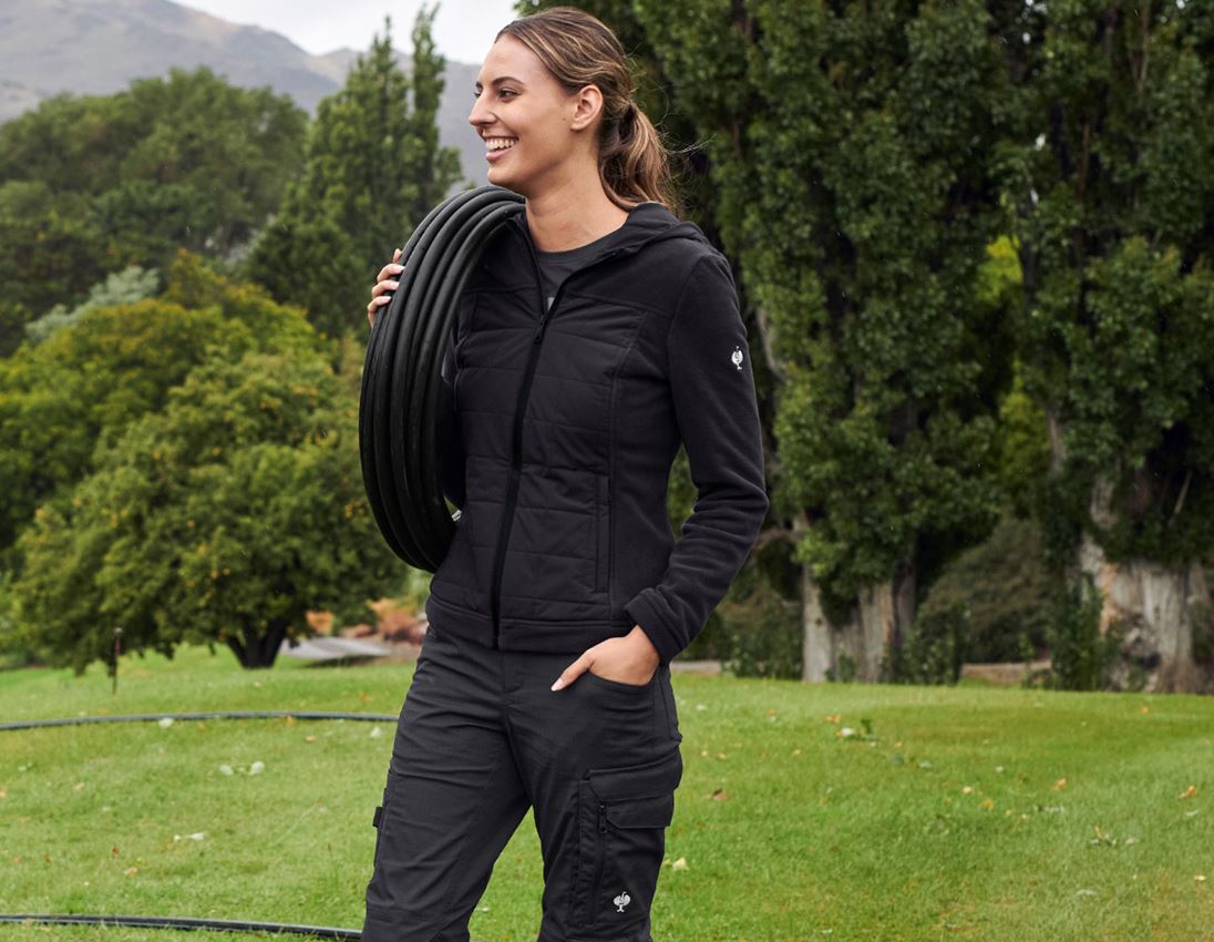 Hybrid Kapuzenfleecejacke e.s.concrete, Damen