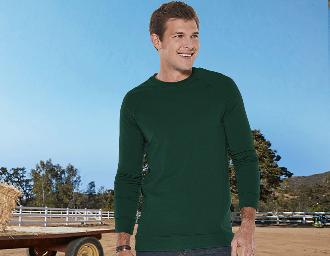 e.s. Sweatshirt cotton stretch, long fit
