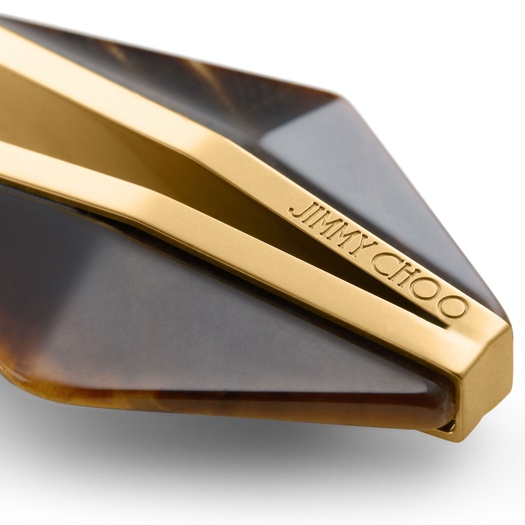 Diamond Link Earring Gold Finish Diamond Quartz Earrings