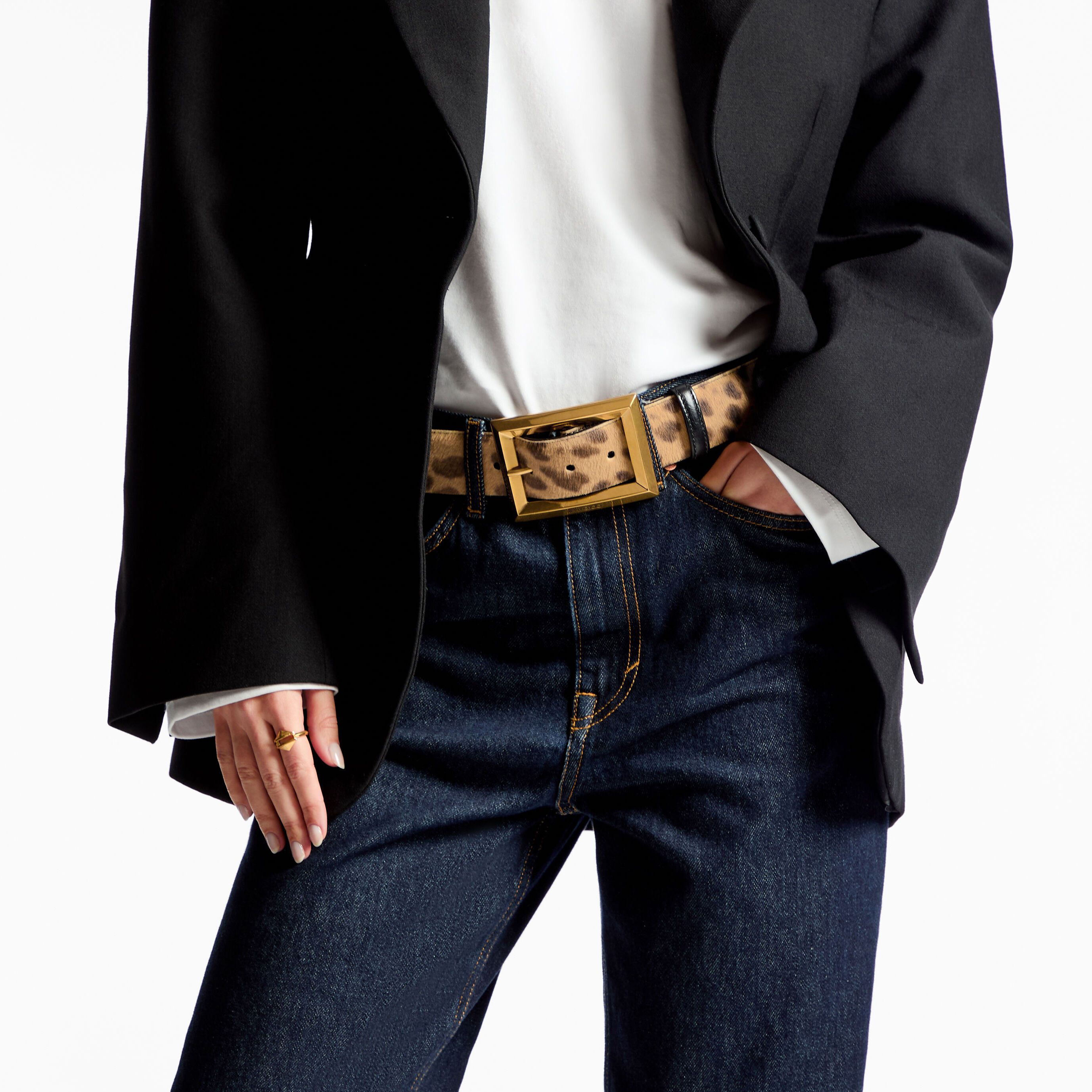 Arlie Natural Leopard Print Pony Belt