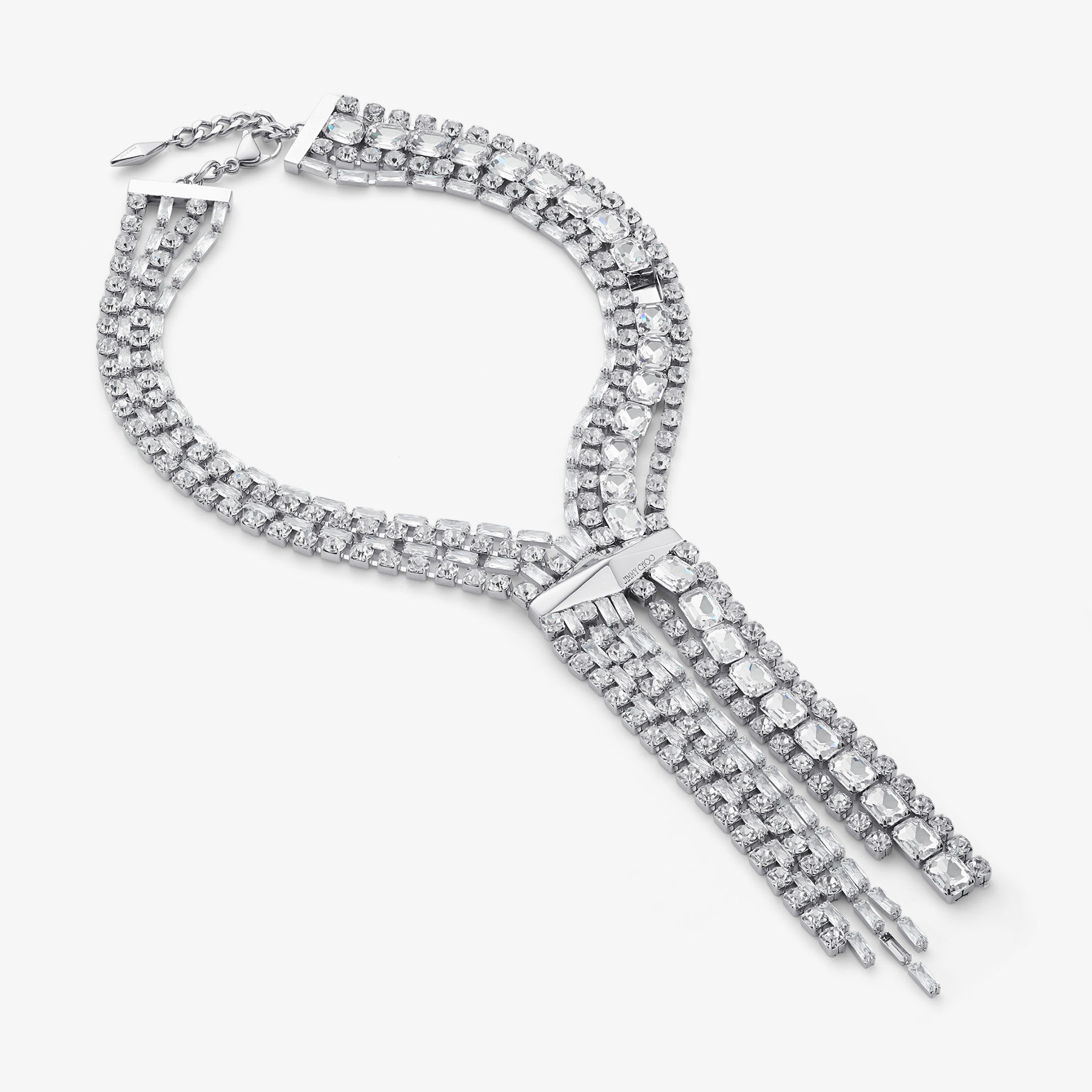 Zandra Necklace Silver-Finish Crystal Necklace