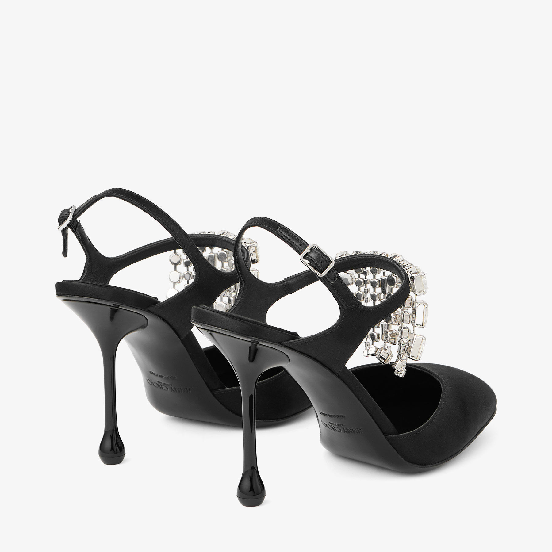 Verity 95 Black Satin Pumps