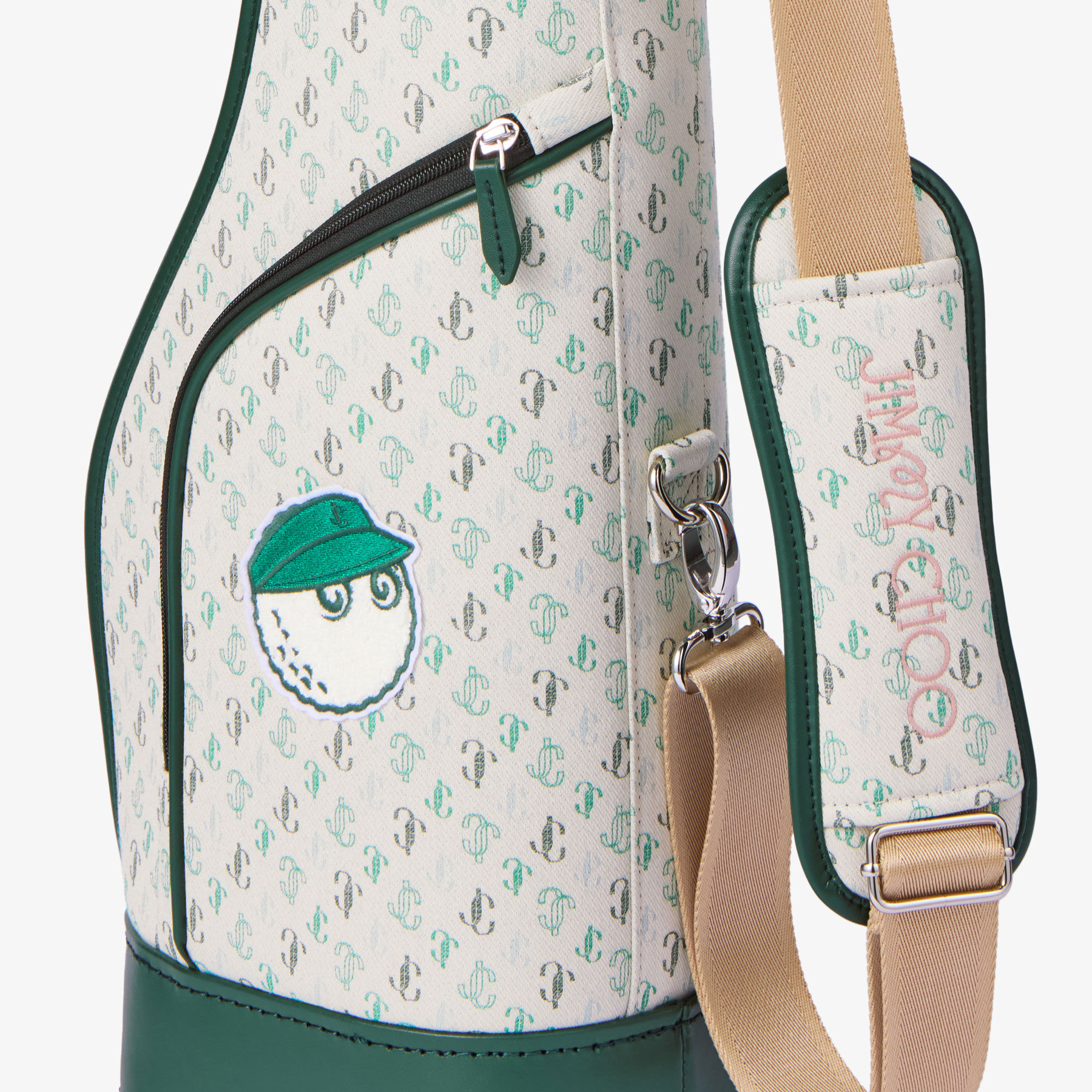 Jimmy Choo / Malbon 2.0 Golf Bag Small  Monogram Embroidered Canvas Half Golf Bag
