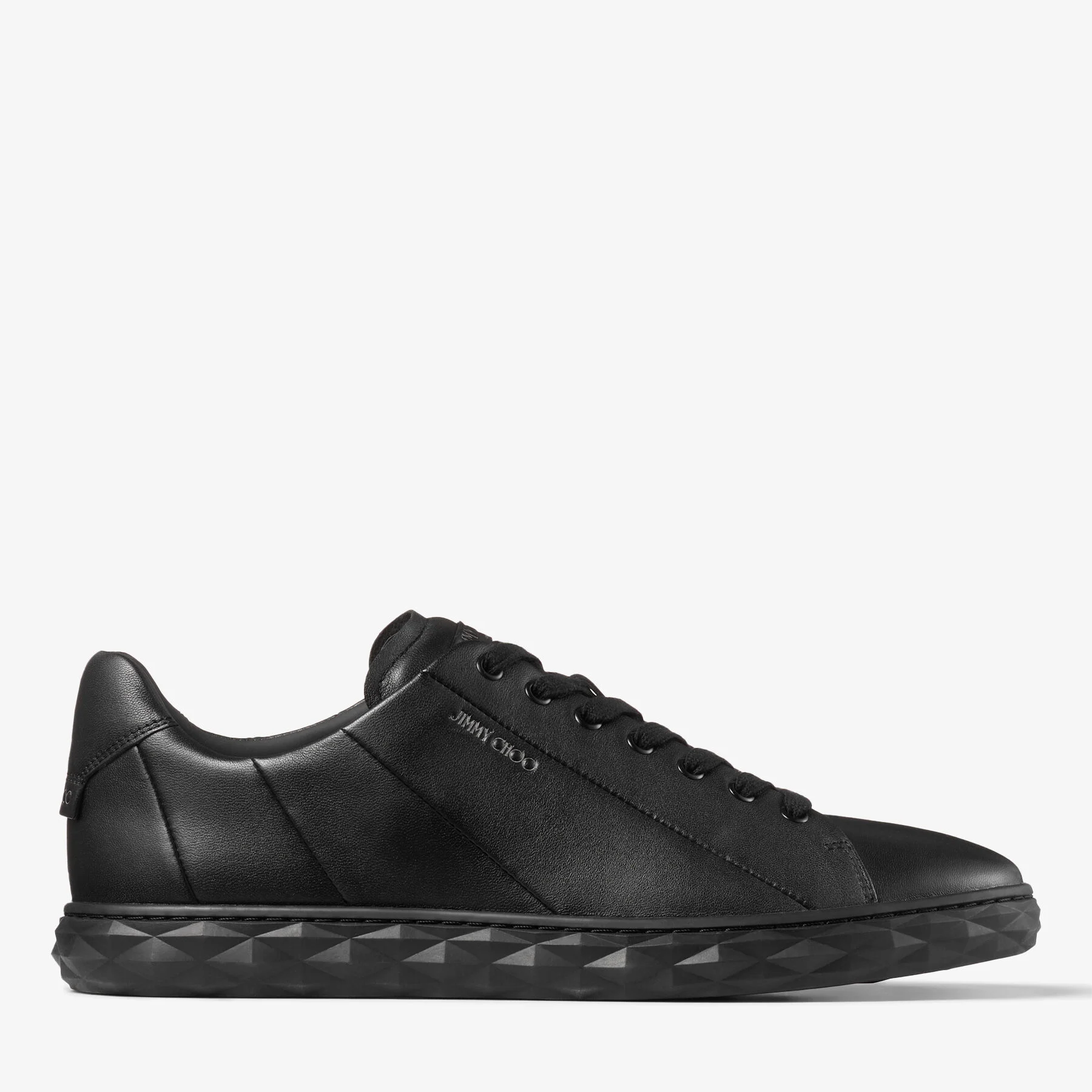 Diamond Light M Black Nappa Leather Trainers