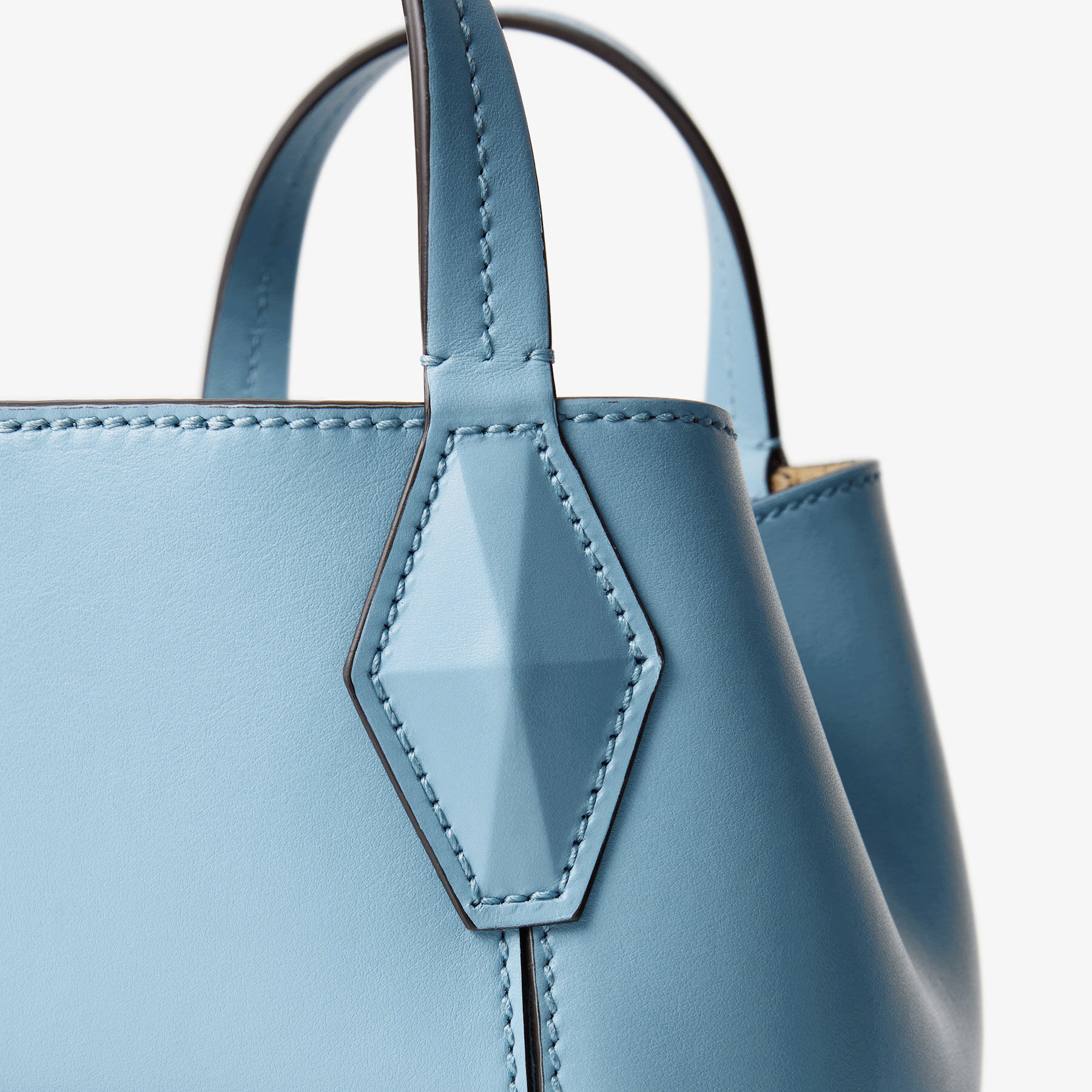 Diamond Tote XS Dusty Blue Leather Mini Tote Bag