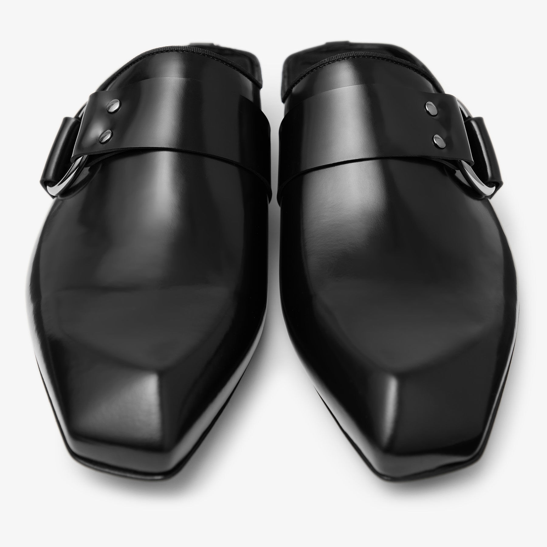 Prism Mule Black Leather Mules