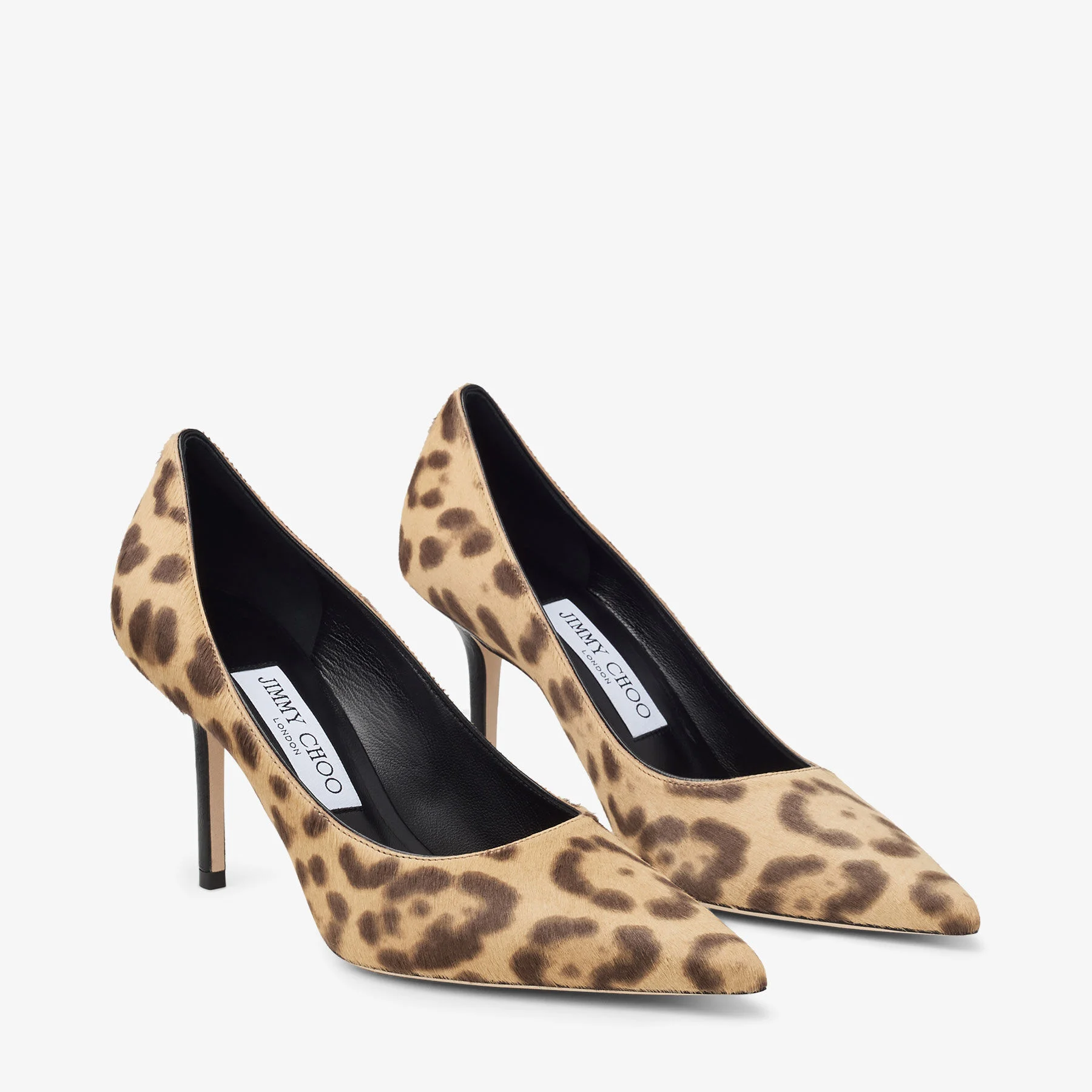 Love 85 Natural Leopard Print Pony Pumps