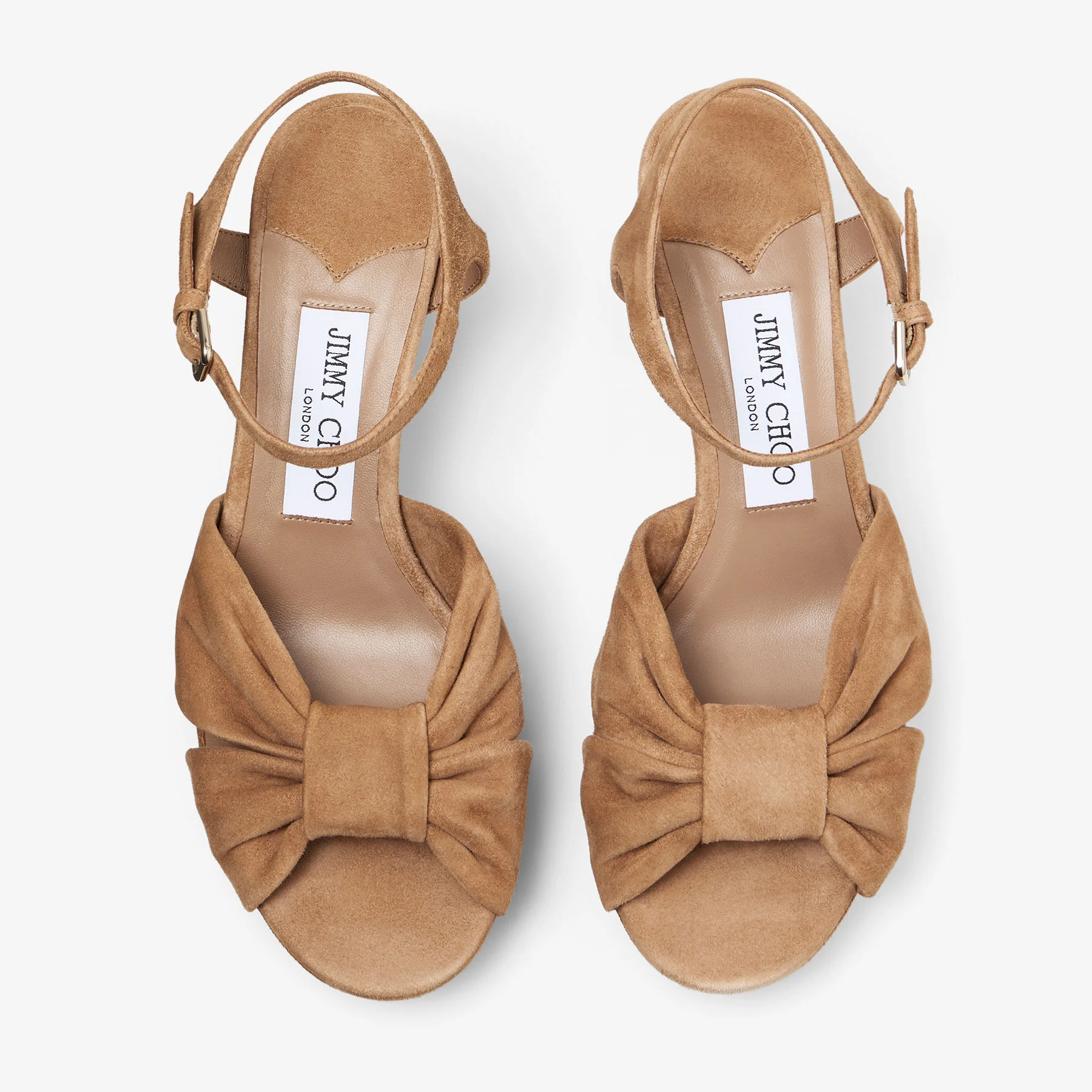 Heloise 80 Biscuit Suede Platform Sandals