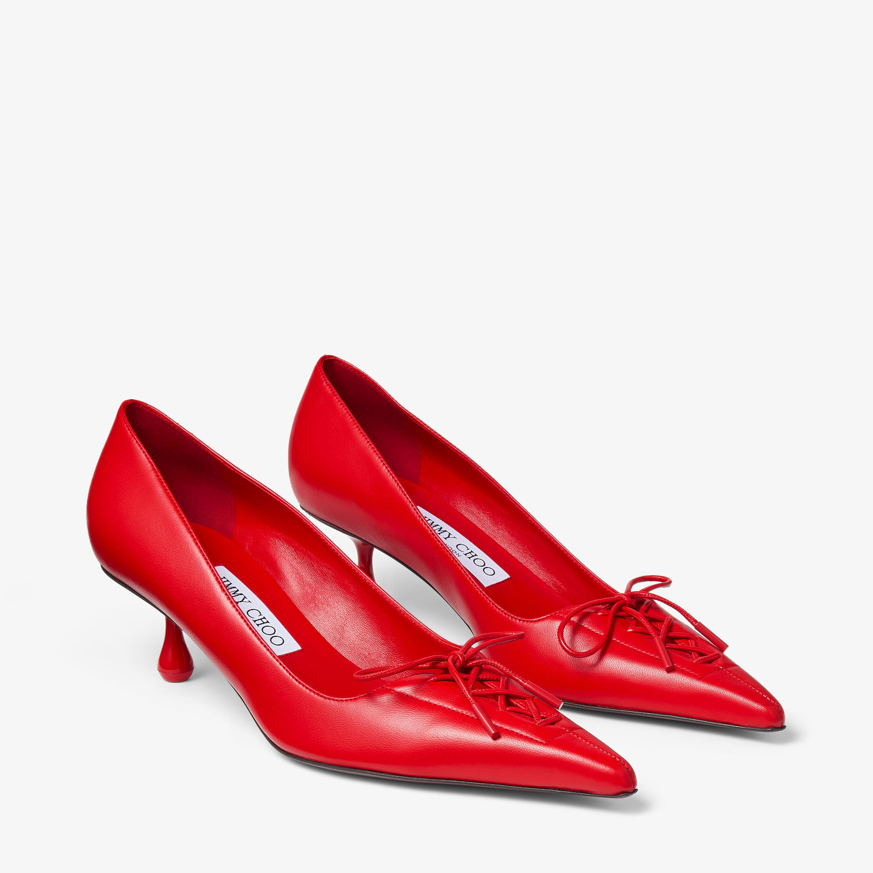 Scarlett 50 Postbox Red Nappa Leather Pumps