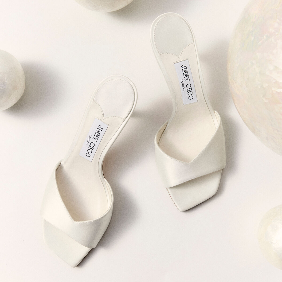 Skye 70 Ivory Satin Sandals