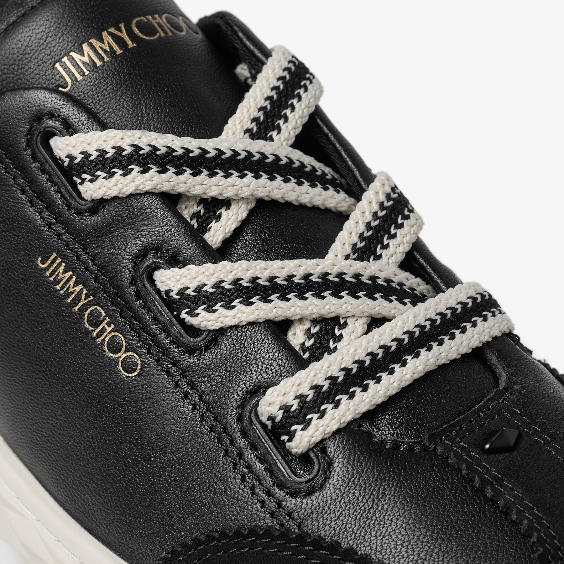 Diamond Light Flex F Black Leather Trainers