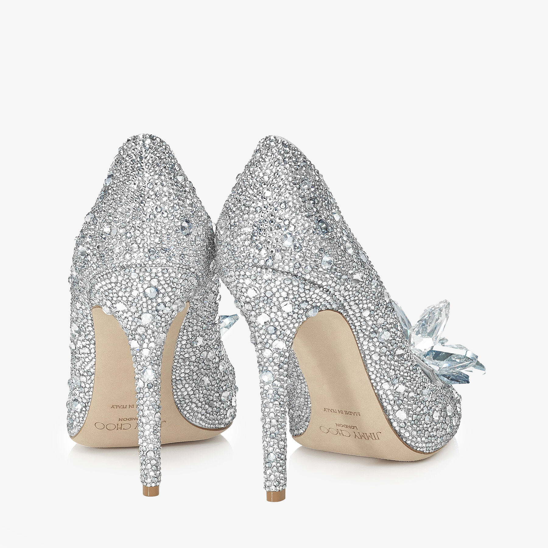 Avril Crystal Covered Pointy Toe Pumps