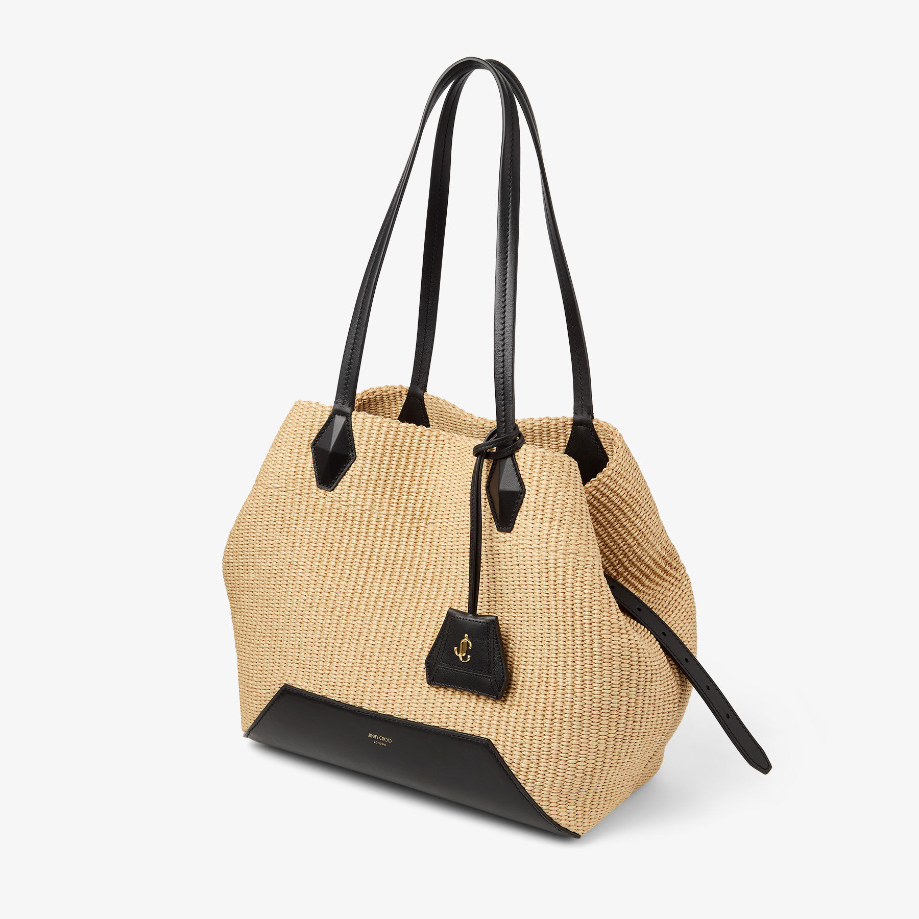 Diamond Tote M Natutal Raffia Tote Bag