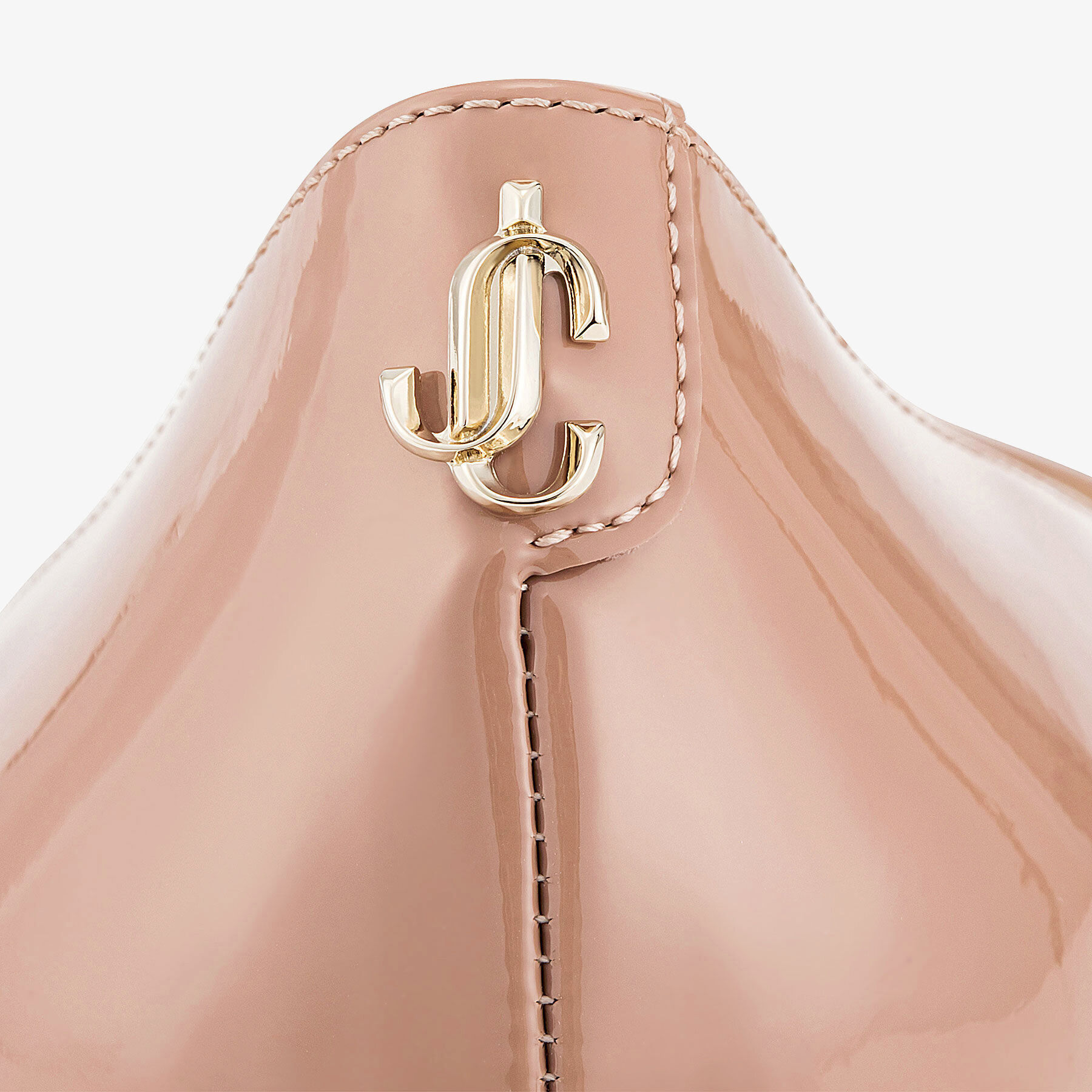 Love 65 Ballet-Pink Patent-Leather Pumps with JC Emblem