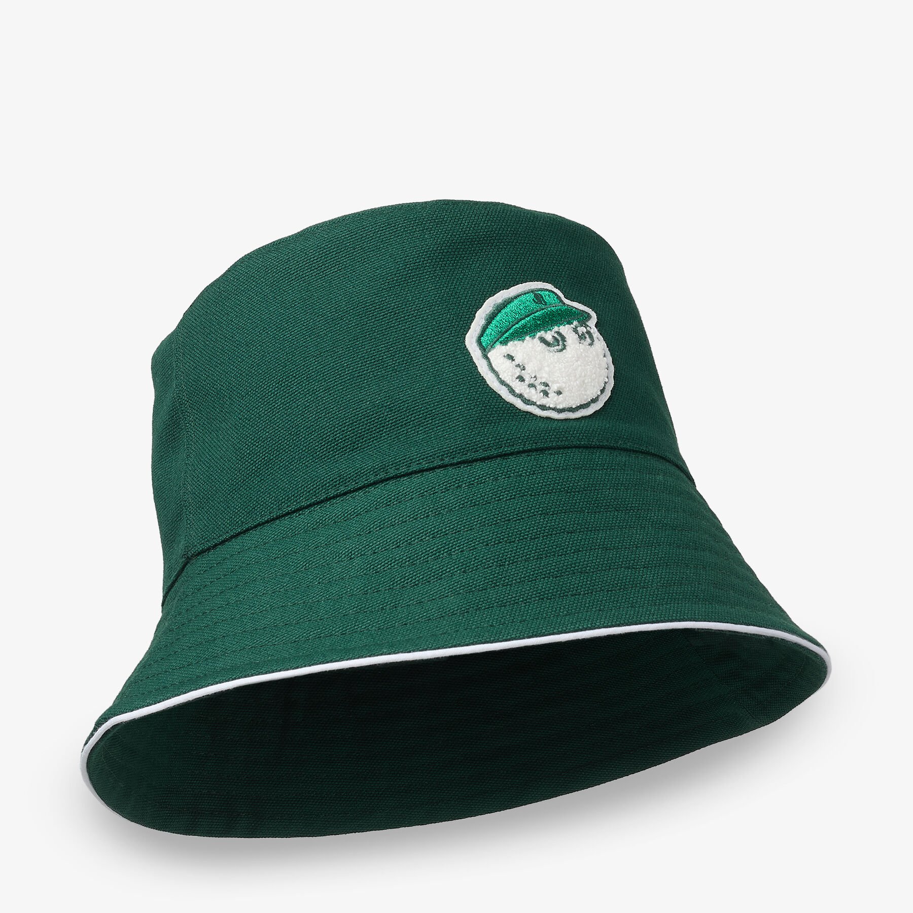 Jimmy Choo / Malbon 2.0 Bucket Hat Malbon Green Embroidered Cotton Bucket Hat