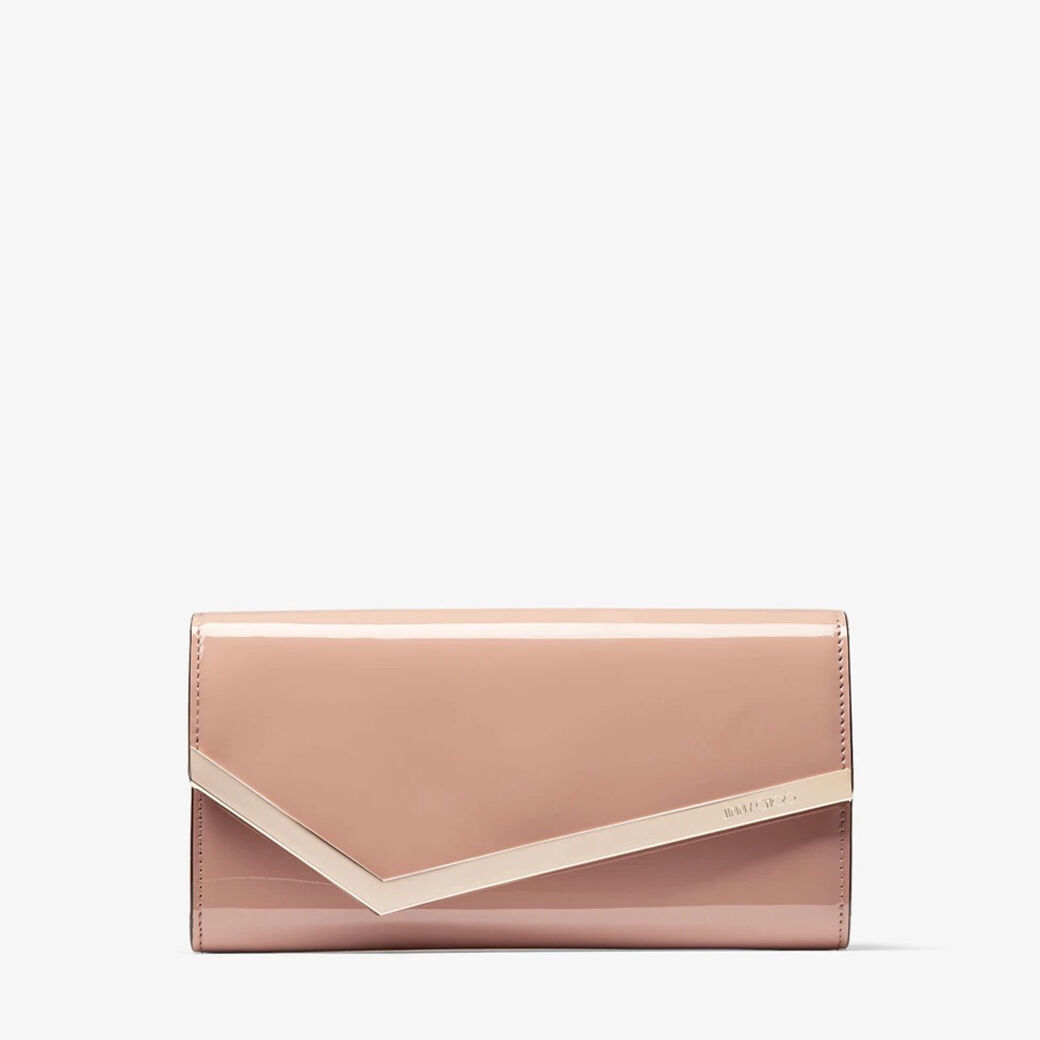Emmie Ballet Pink Patent Clutch Bag