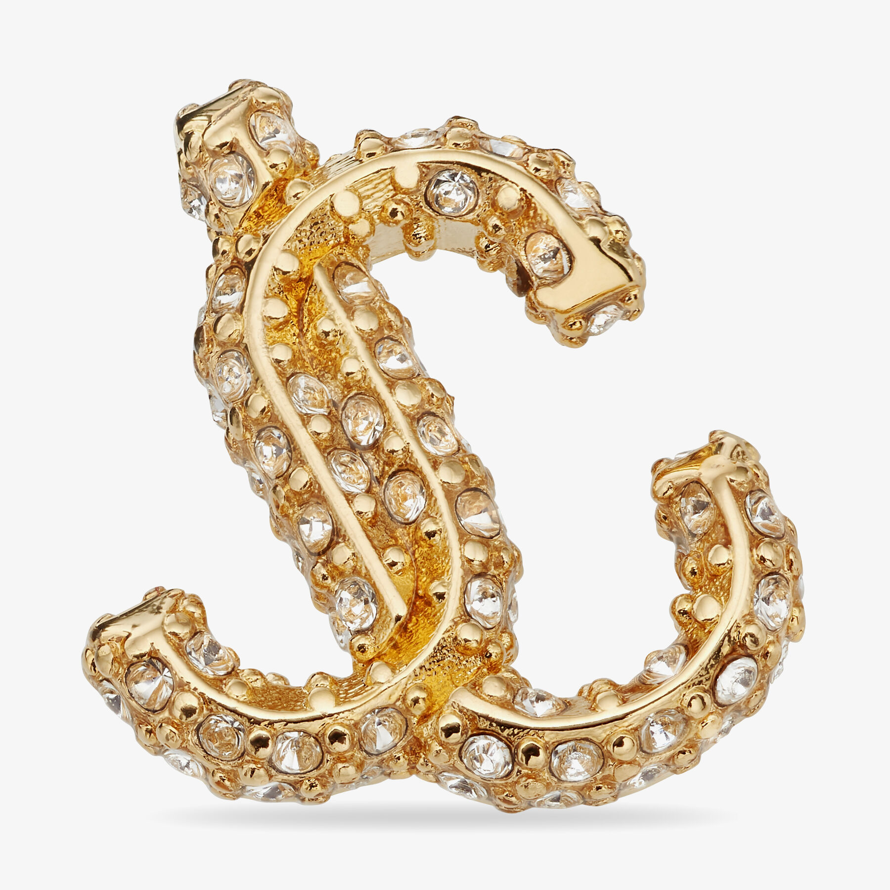 JC Studs Gold-Finish Metal JC Stud Earrings with Swarovski Crystals