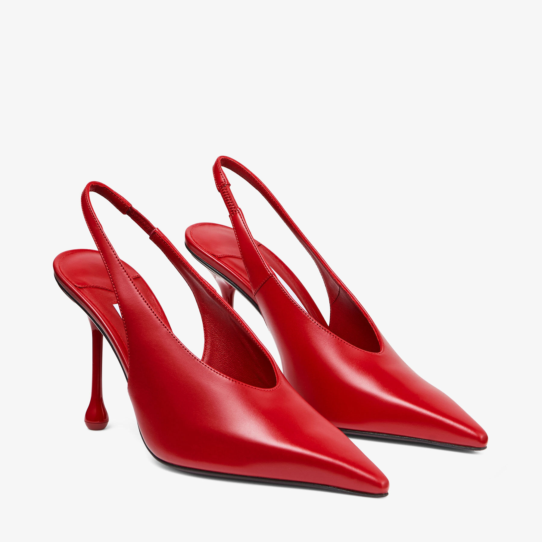 Isa 95 Ruby Red Leather Pumps