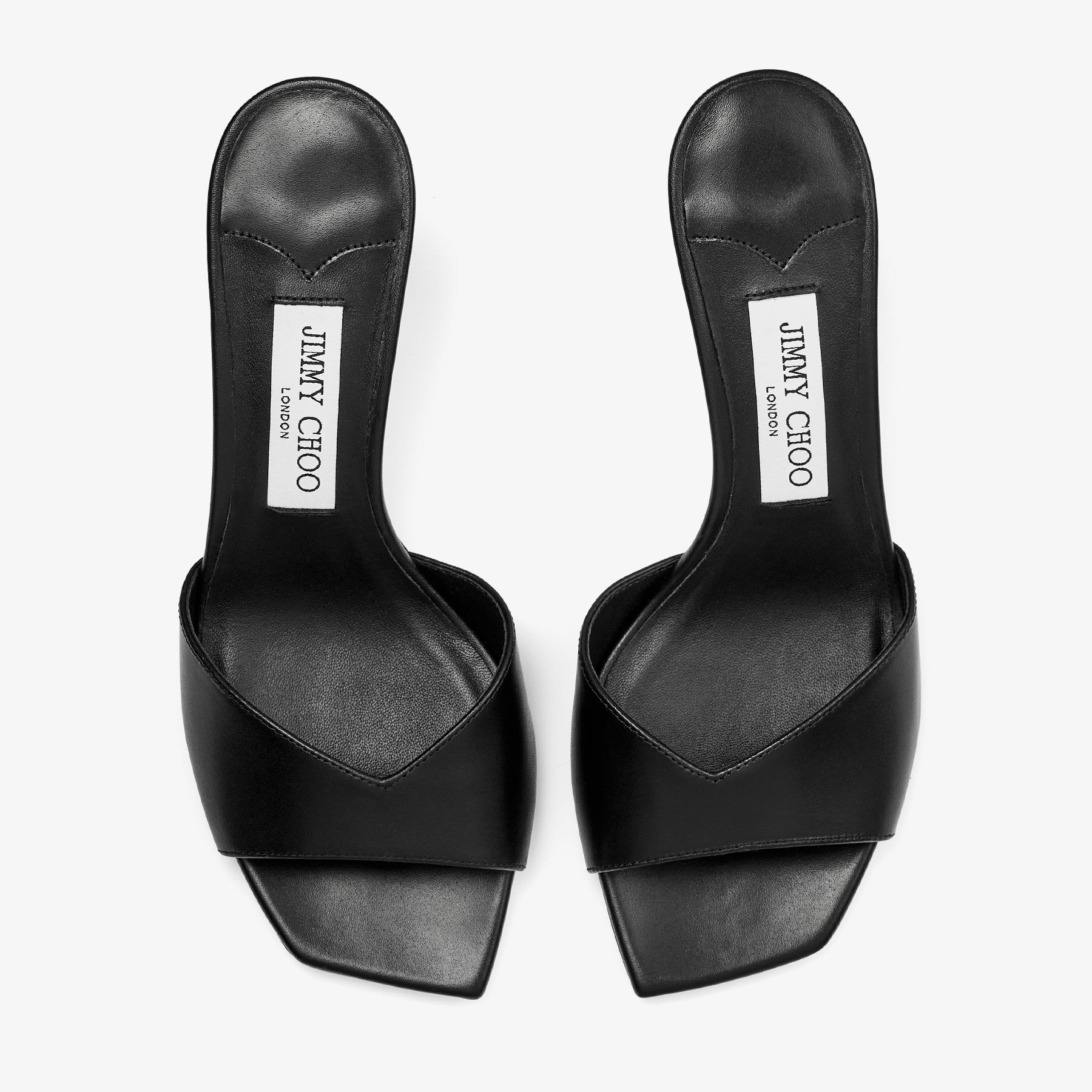 Skye 70 Black Leather Sandals