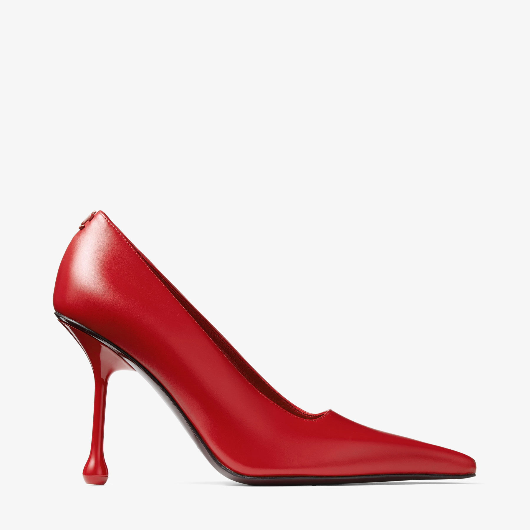 Ixia 95 Ruby Red Leather Pumps