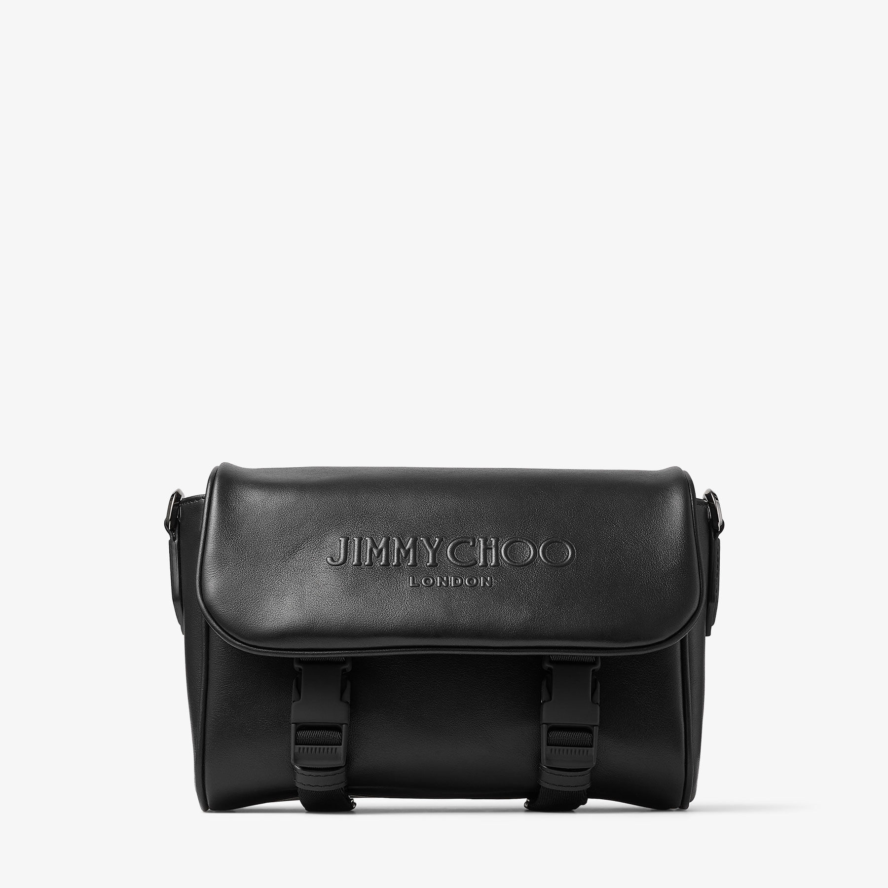 Eli Black Embossed Leather Cross Body Bag