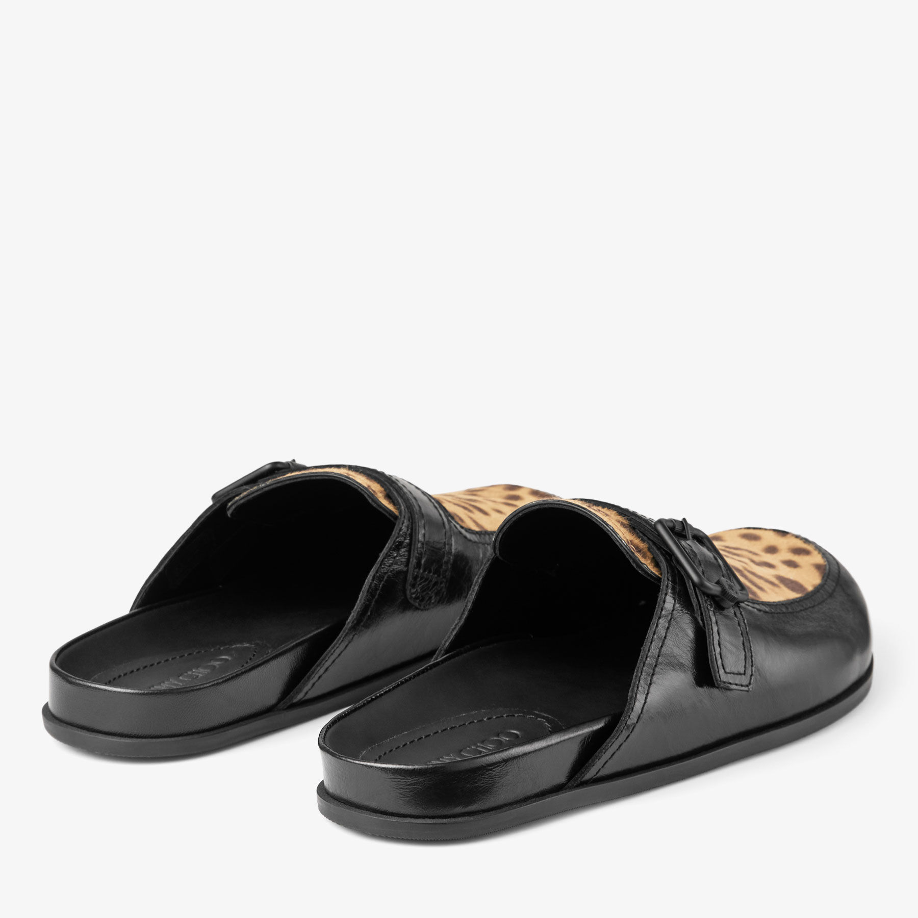 Etta Mule Natural Leopard Print Pony Mules