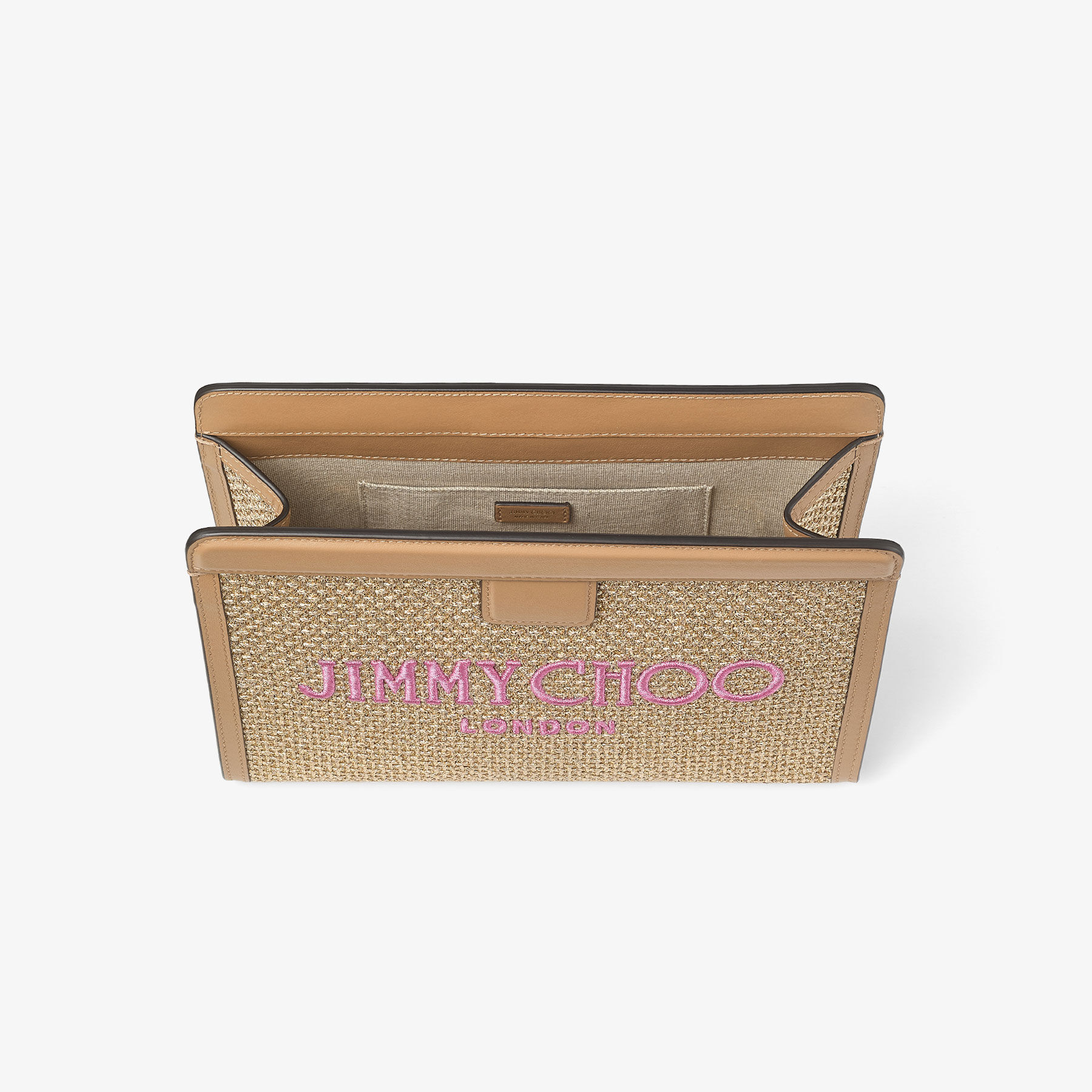 Avenue Pouch Gold Metallic Raffia Pouch